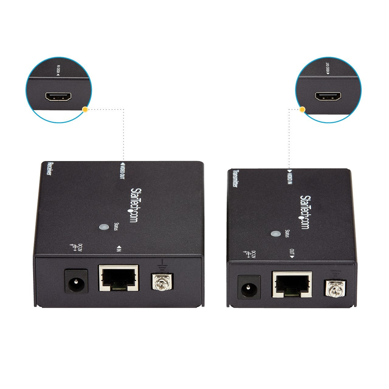 Juego Kit Extensor Hdmi Por Cable Utp Cat5 6 Poc 70M        .