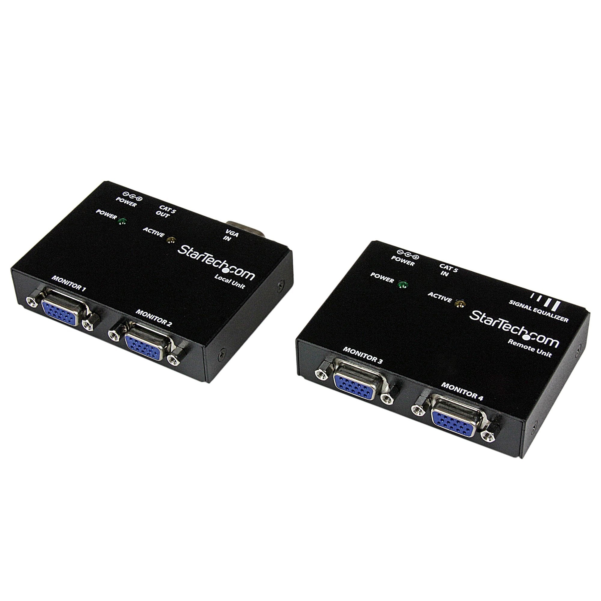 Kit Extensor Vga 2 Puertos Locales 2X Remotos Por Cat5