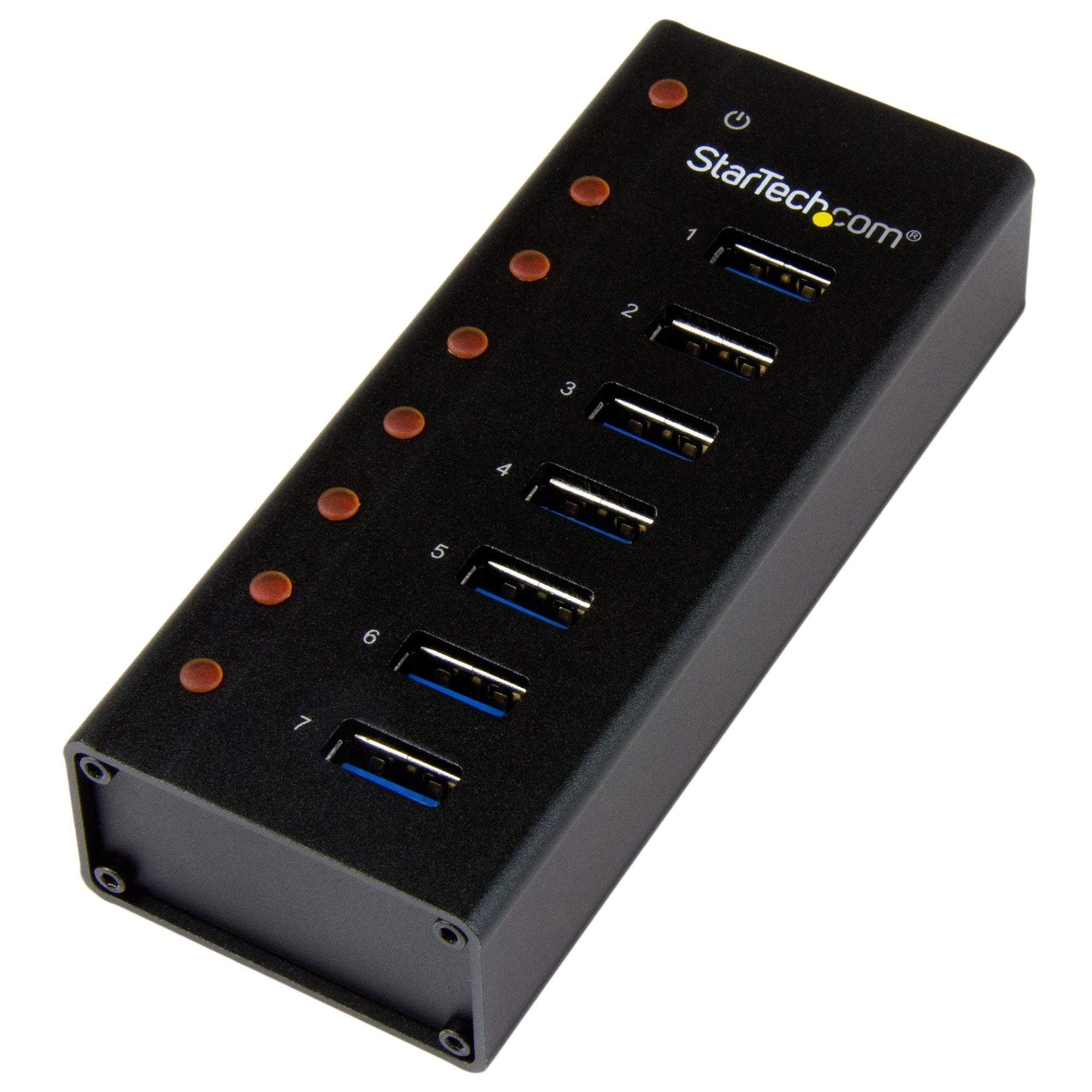 Concentrador Usb 3.0 7 Puertos Hub Caja Metalica De Pared      .