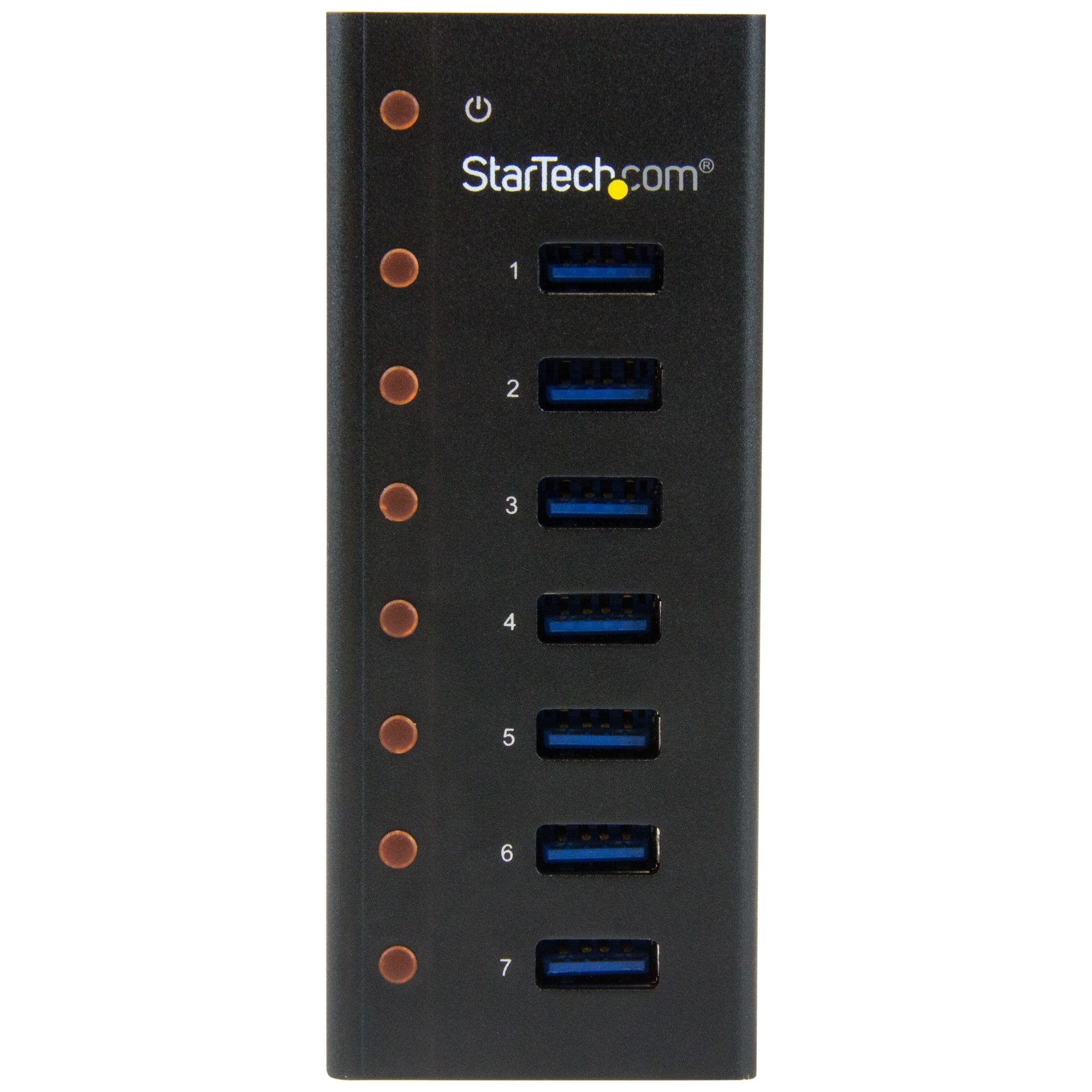 Concentrador Usb 3.0 7 Puertos Hub Caja Metalica De Pared      .