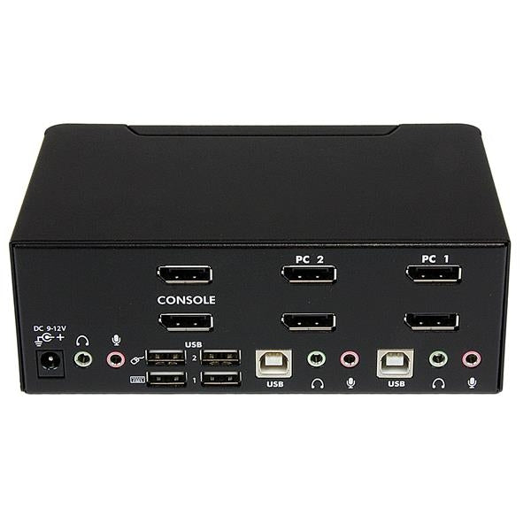 Conmutador Switch Kvm 2 Puertos Usb Audio Displayport Doble