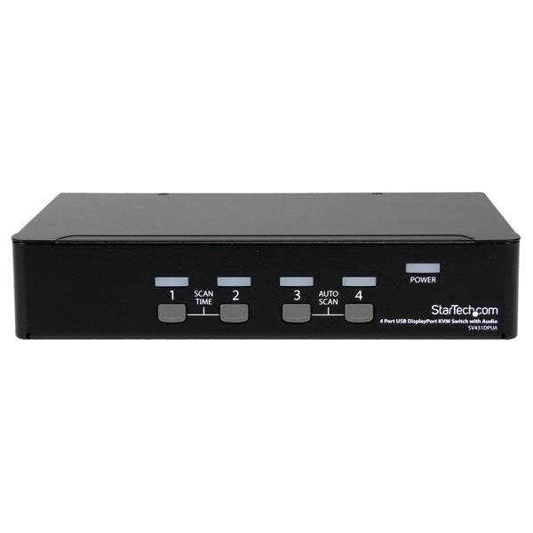 Switch Conmutador Kvm 4X Displayport Dp Audio Hub Usb