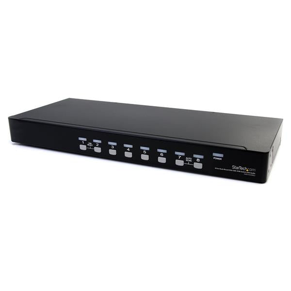 Conmutador Switch Kvm Vga 8 Puertos Usb A Y Audio 1U Rack