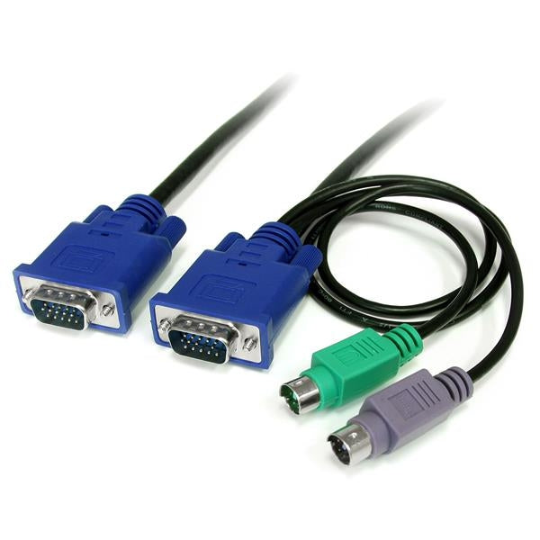 Cable Kvm 1.8M Ultra Delgado Vga Ps2 Hd15 Macho A Macho      .