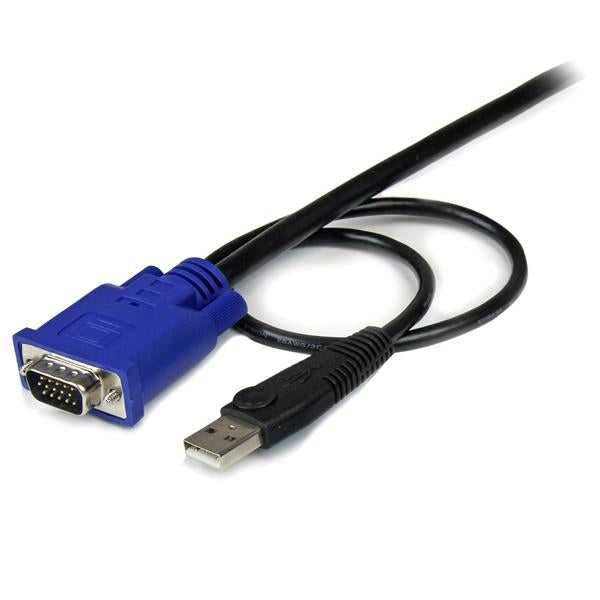 Cable Kvm De 3M Ultra Delgado 2En1 Vga Usb Hd15 Macho A Macho .