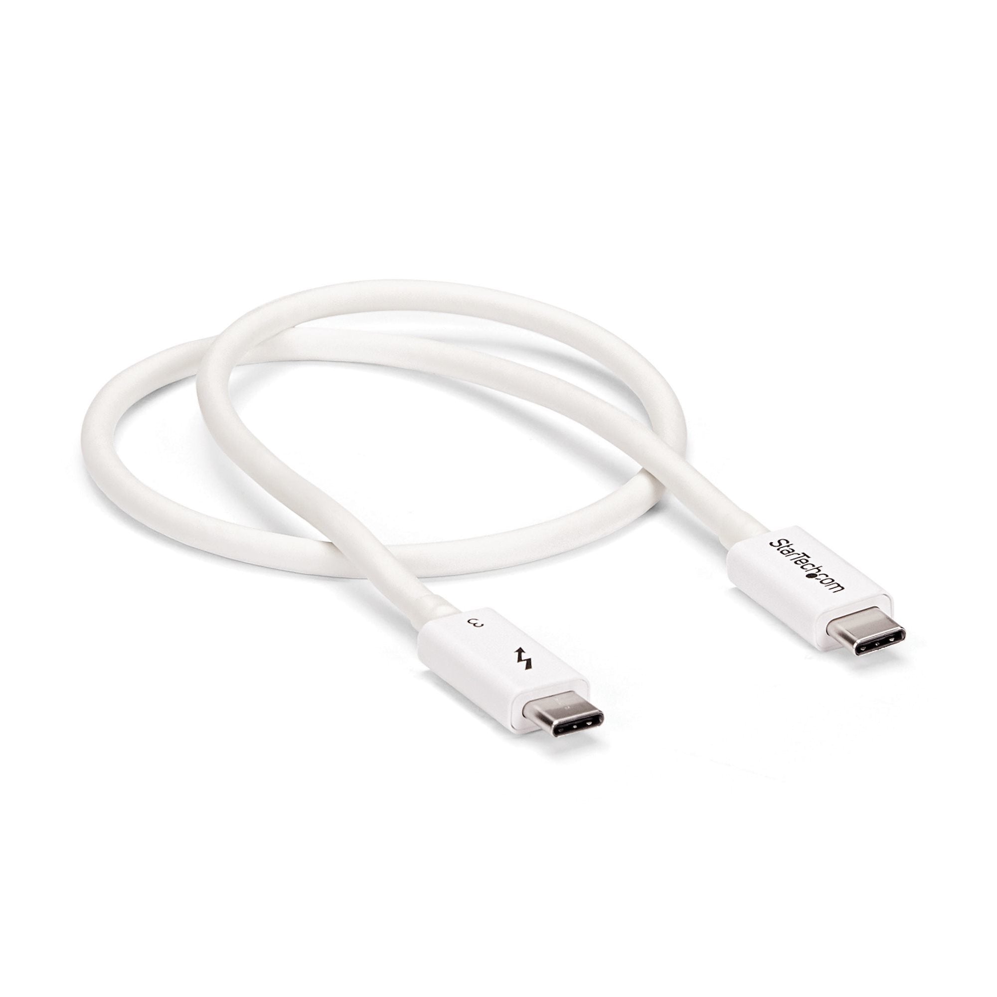 Cable 0.5M Thunderbolt 3 Usb-C Blanco Compatible Displayport