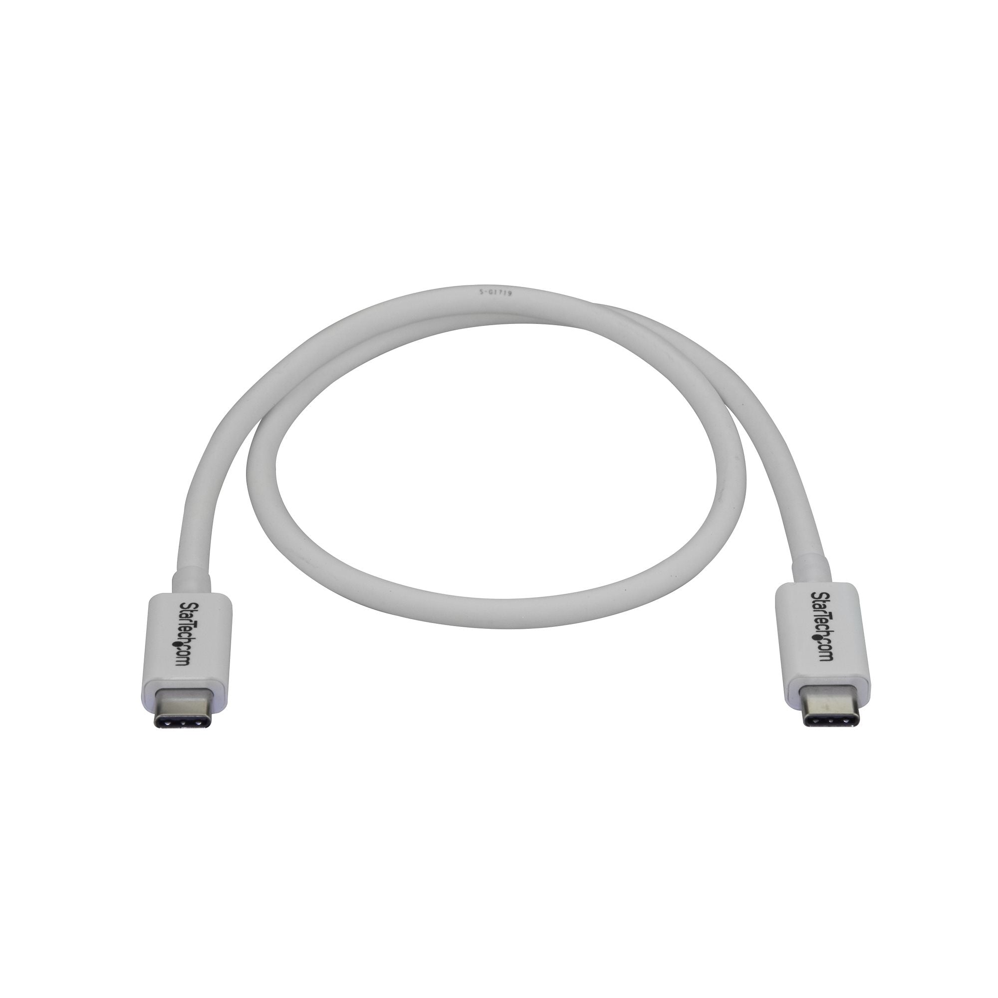 Cable 0.5M Thunderbolt 3 Usb-C Blanco Compatible Displayport