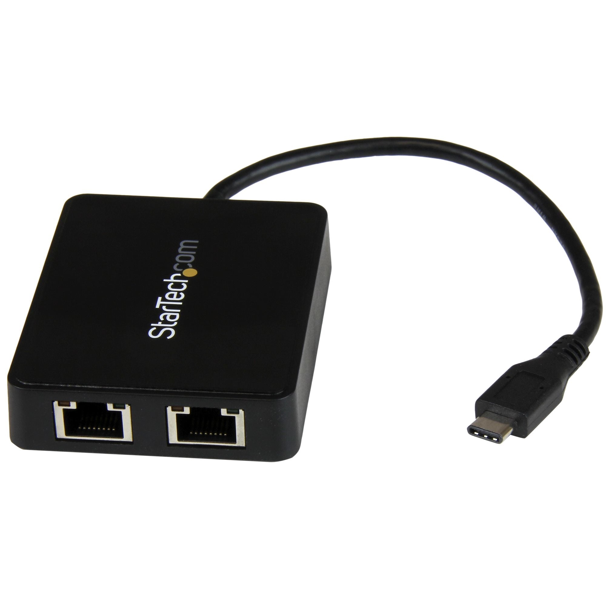 Adaptador De Red Usb-C Con Dos Puertos Ethernet Gigabit Y Puerto Adicional Usb (Type-A) - Startech.Com Mod. Us1Gc301Au2R