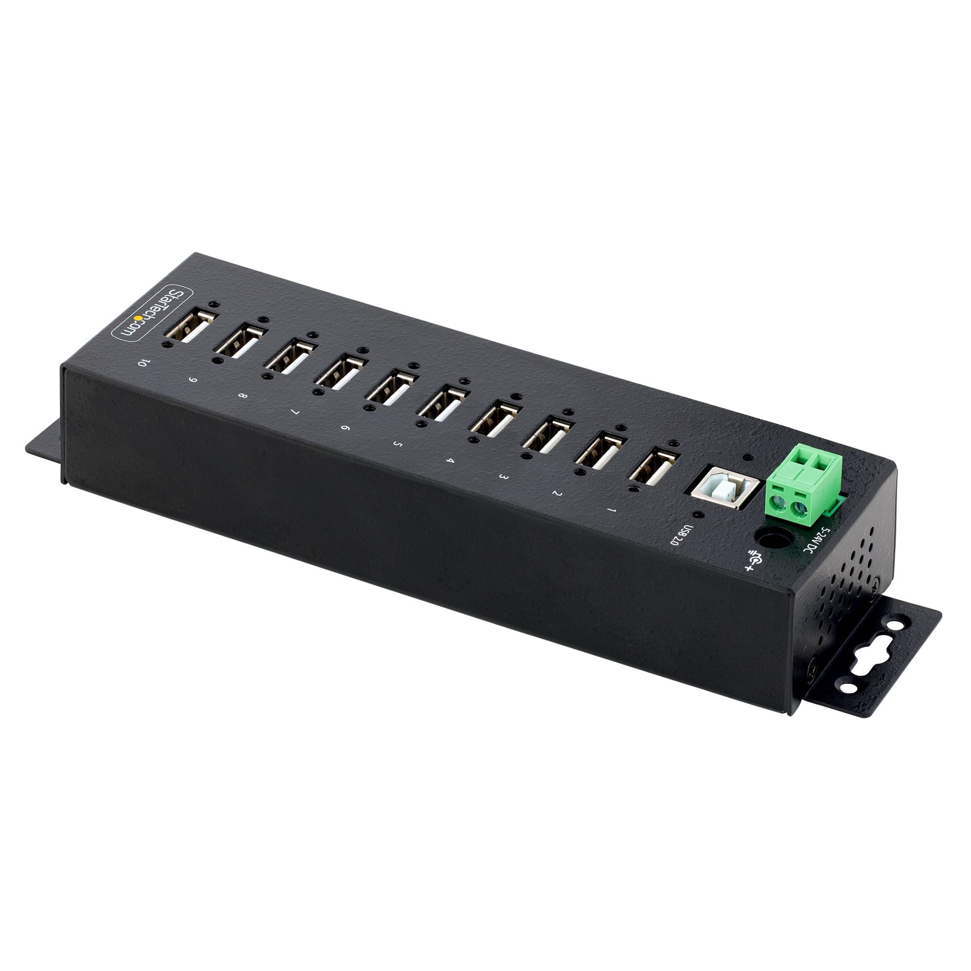 Hub Concentrador Usb 2.0 De 10 Puertos Usb Industrial