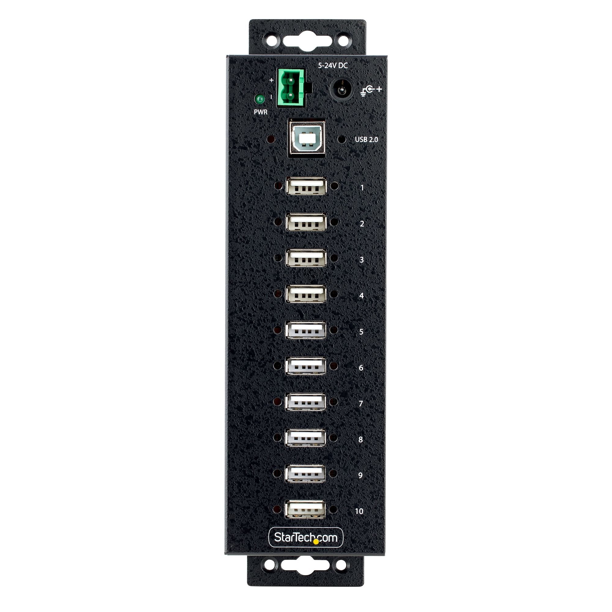 Hub Concentrador Usb 2.0 De 10 Puertos Usb Industrial