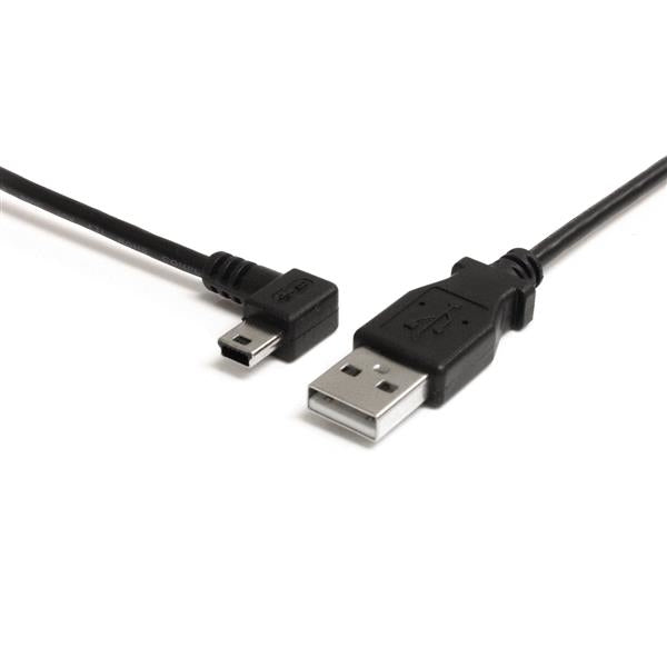 Cable De 91Cm Usb 2.0 Acodado A La Izquierda Mini B - Cable Adaptador Usb A A Mini B - Cable Convertidor Usb-A A Mini Usb-B - Startech.Com Mod. Usb2Habm3La