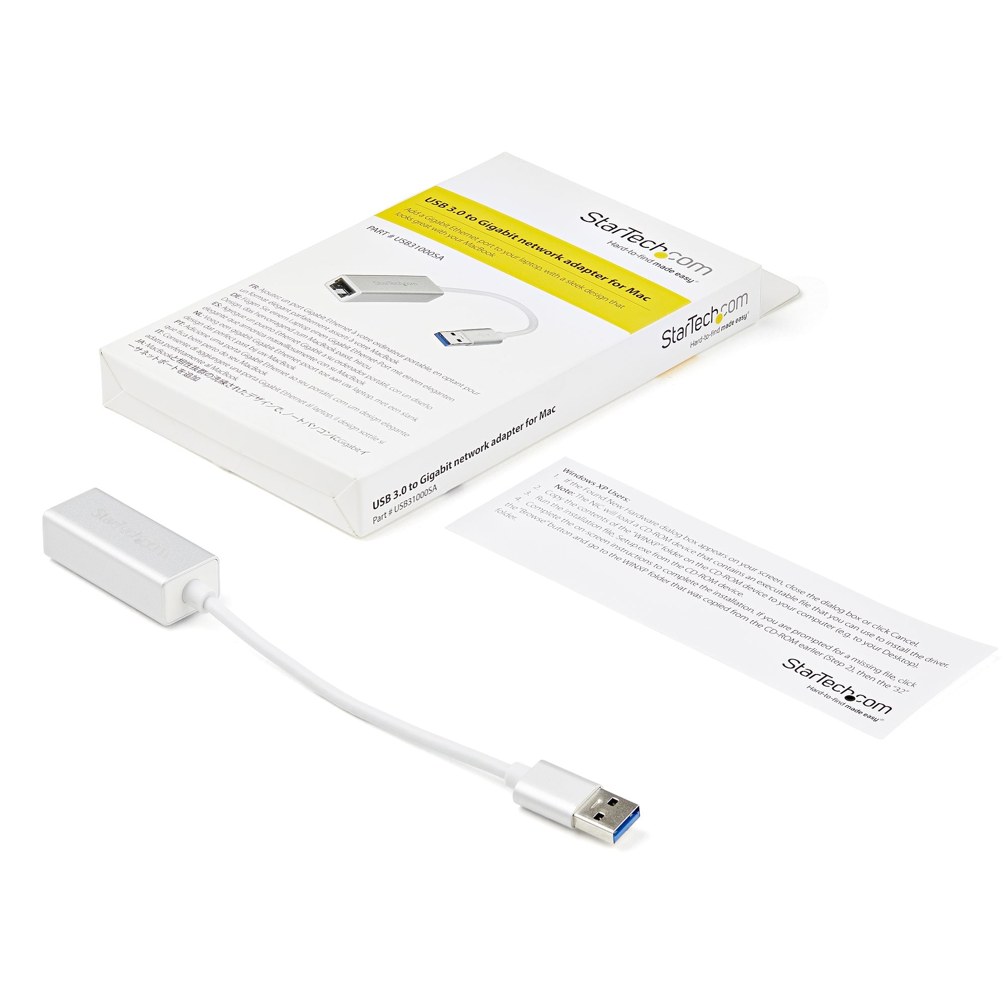 Adaptador Tarjeta De Red Externa - Ethernet Gigabit Externo Usb 3.0 - Plateado - Ideal Para Macbook, Chromebook O Tablet - Startech.Com Mod. Usb31000Sa