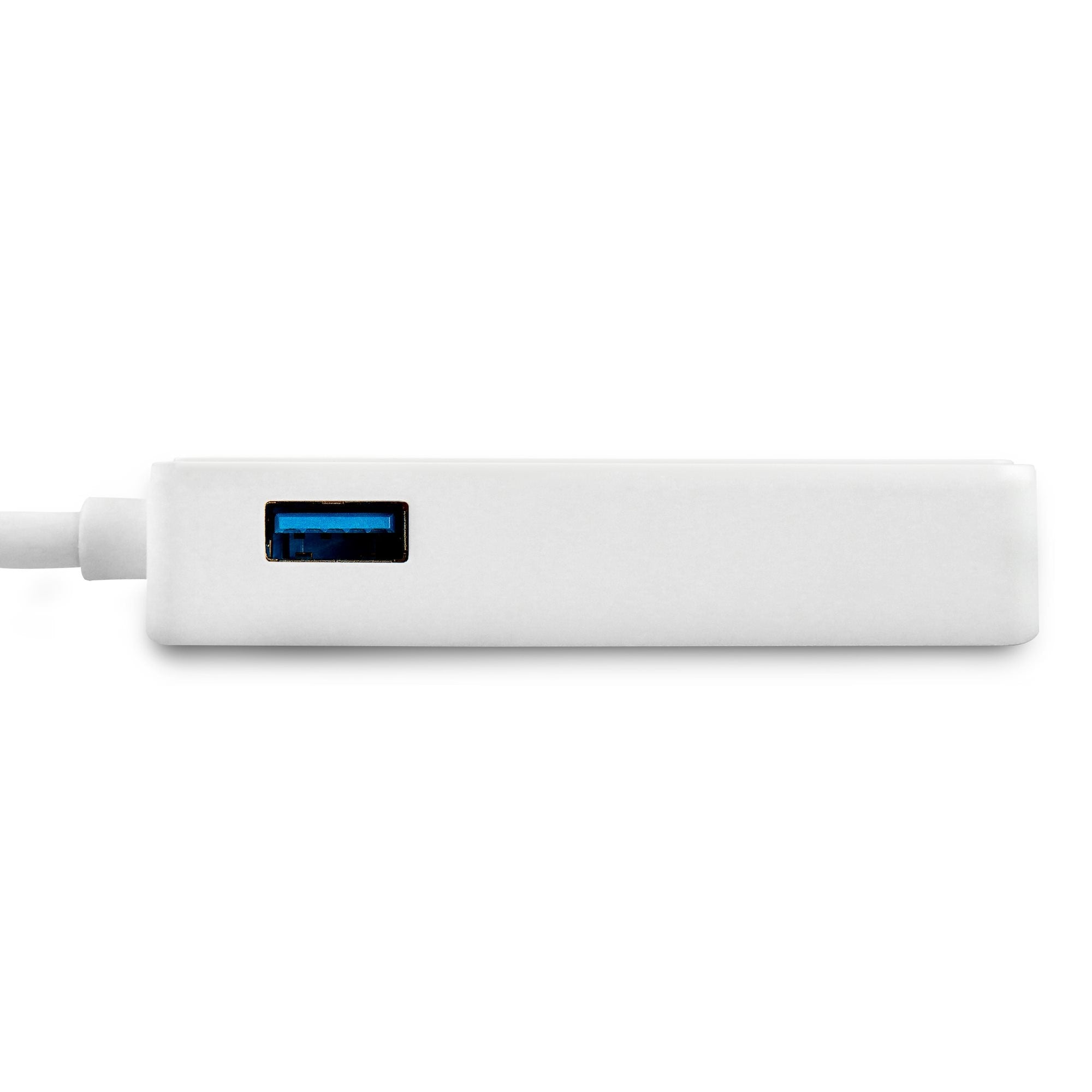 Tarjeta Ethernet 1 Puerto Rj45 Externa Usb 3.0 Con Hub Blanco