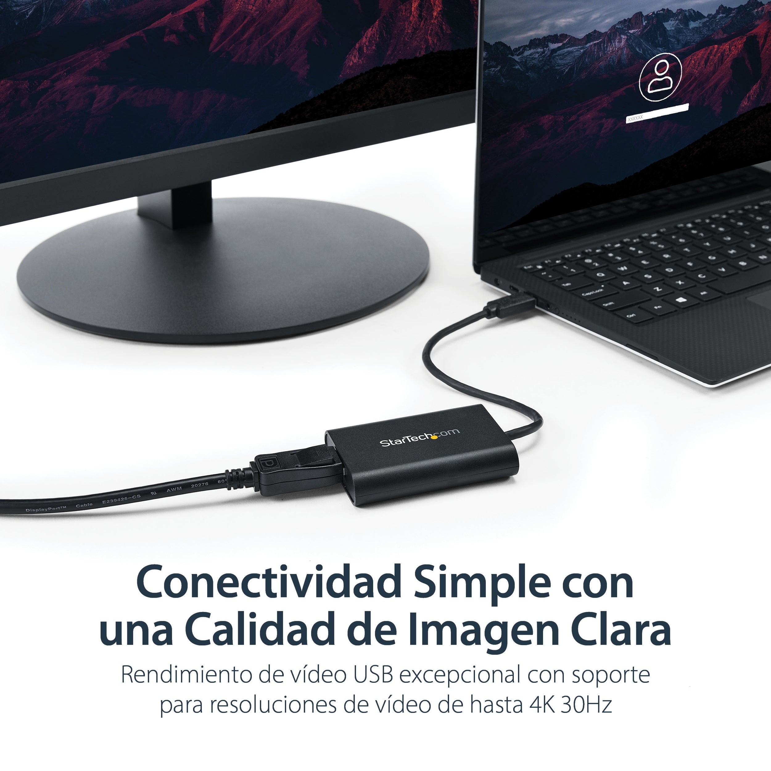 Adaptador De Video Usb 3.0 A Ddisplayport Externo Dp 4K30Hz