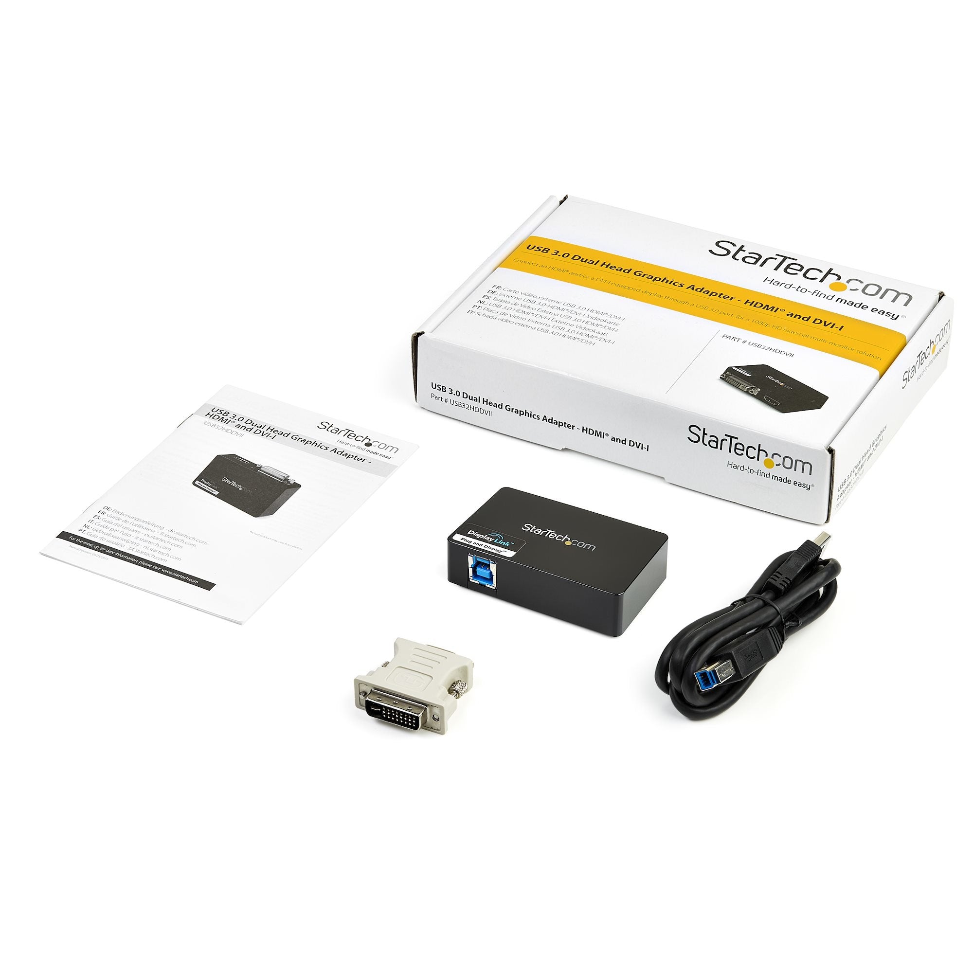 Adaptador Video Externo Usb 3.0 A Hdmi Y Dvi Cable      .