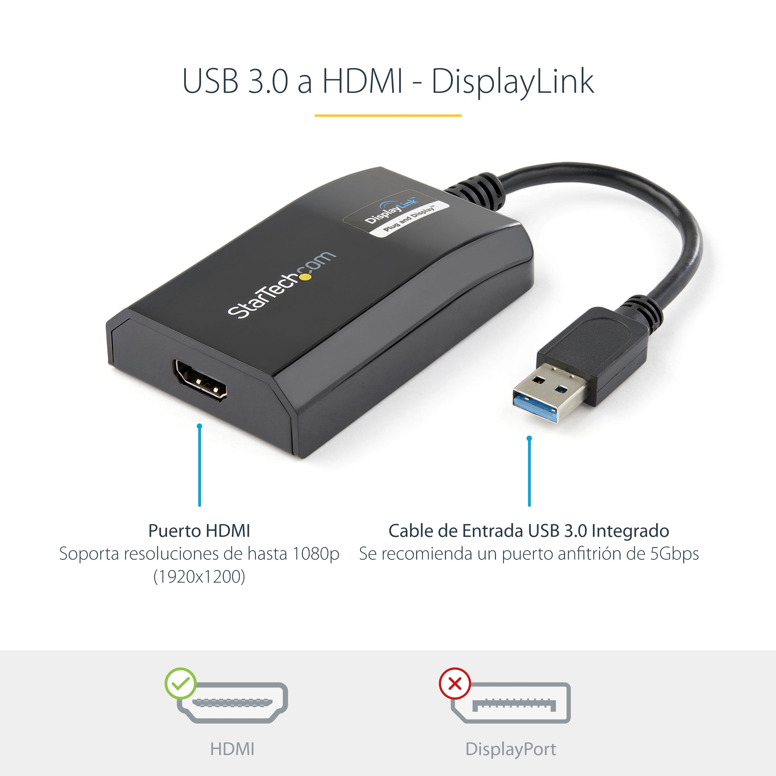 Adaptador Grafico Externo Usb 3 3.0 A Hdmi Hd Displaylink Mac Pc.