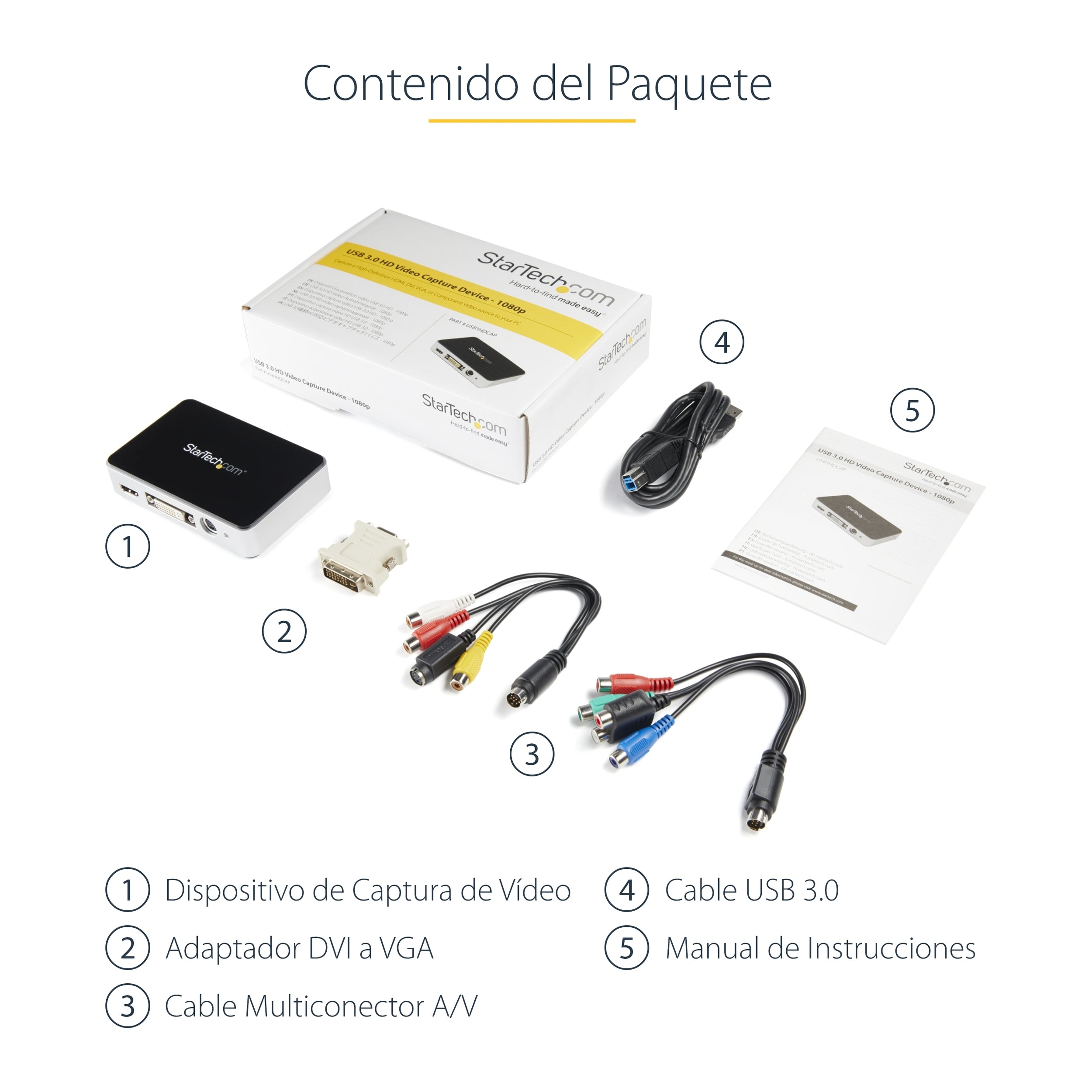 Capturadora Video Usb 3.0 Hdmi Dvi Vga Y Componentes Hd 1080P  .