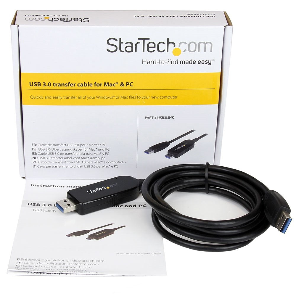 Cable De Transferencia Datos Usb 3.0 Pc A Pc Mac Y Windows   .