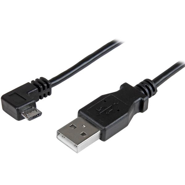 Cable De 1M Micro Usb Conector Acodado A La Derecha