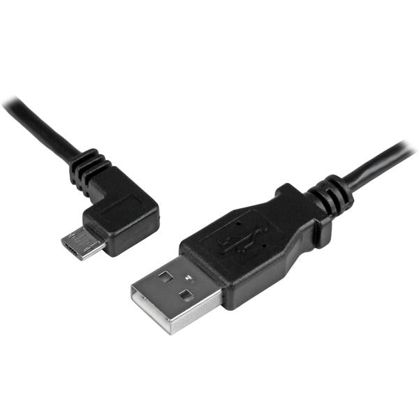 Cable De 2 M Micro Usb Conector Acodado A La Izquierda          .