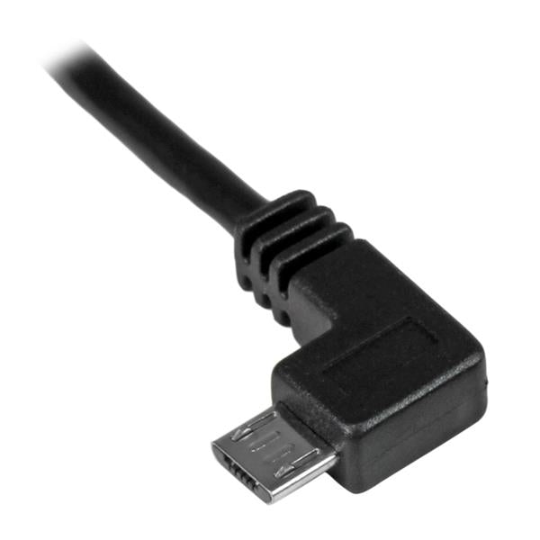 Cable 0.5M Micro Usb Acodado A Izquierda Para Smartphones