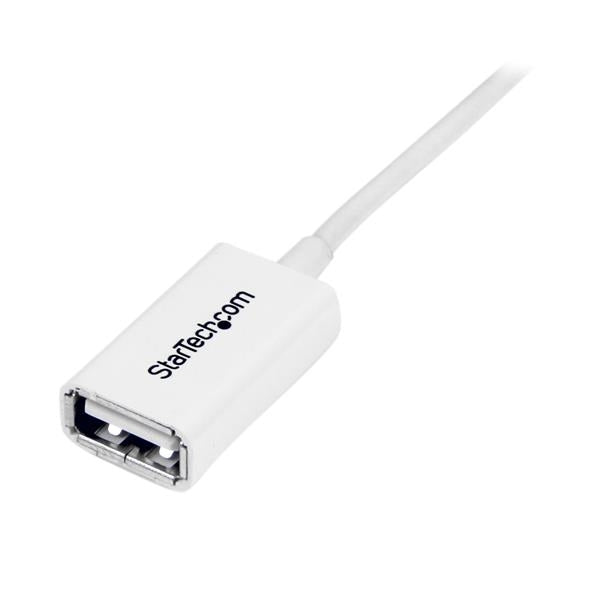 Cable 1M Extension Alargador Usb 2.0 Macho A Hembra Blanco   .