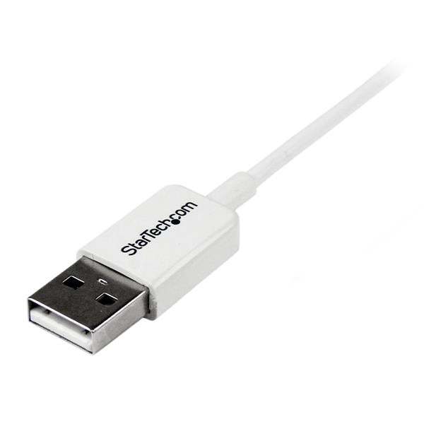 Cable 1M Micro Usb B A Usb A Adaptador Blanco Telefono       .