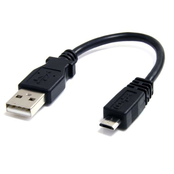 Cable 15Cm Adaptador Cargador Microusb B Macho A Usb A Macho  .