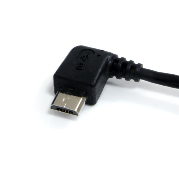 Cable Startech.Com De 1.8M Usb A Micro Usb - Usb 2.0 A A Micro B Acodado En Angulo A La Izquierda - Negro - Cable Micro Usb B