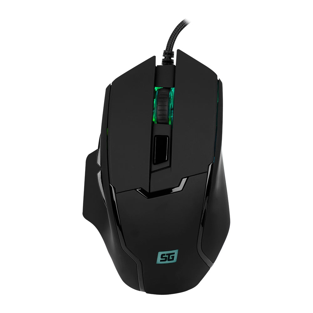 Mouse Start The Game Rgb Conf Sw Hasta 6,400 Dpis Usb Negro Mo-504