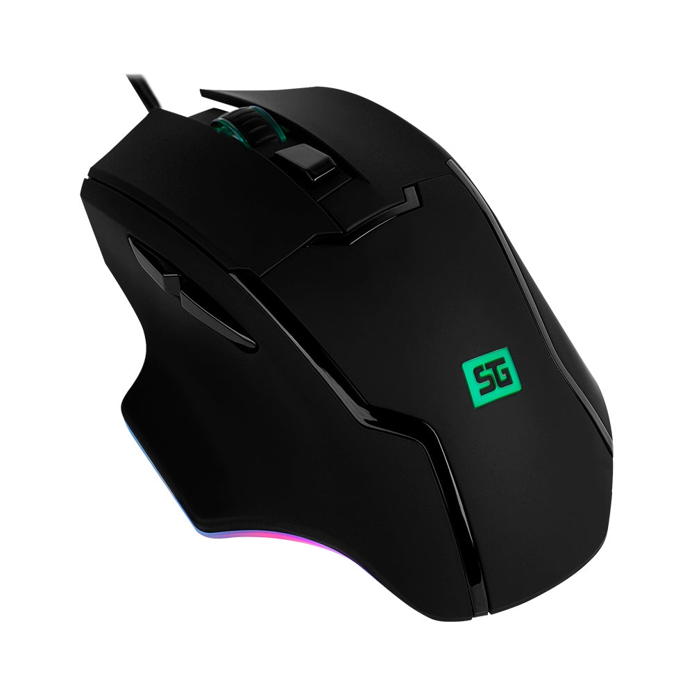 Mouse Start The Game Rgb Conf Sw Hasta 6,400 Dpis Usb Negro Mo-504