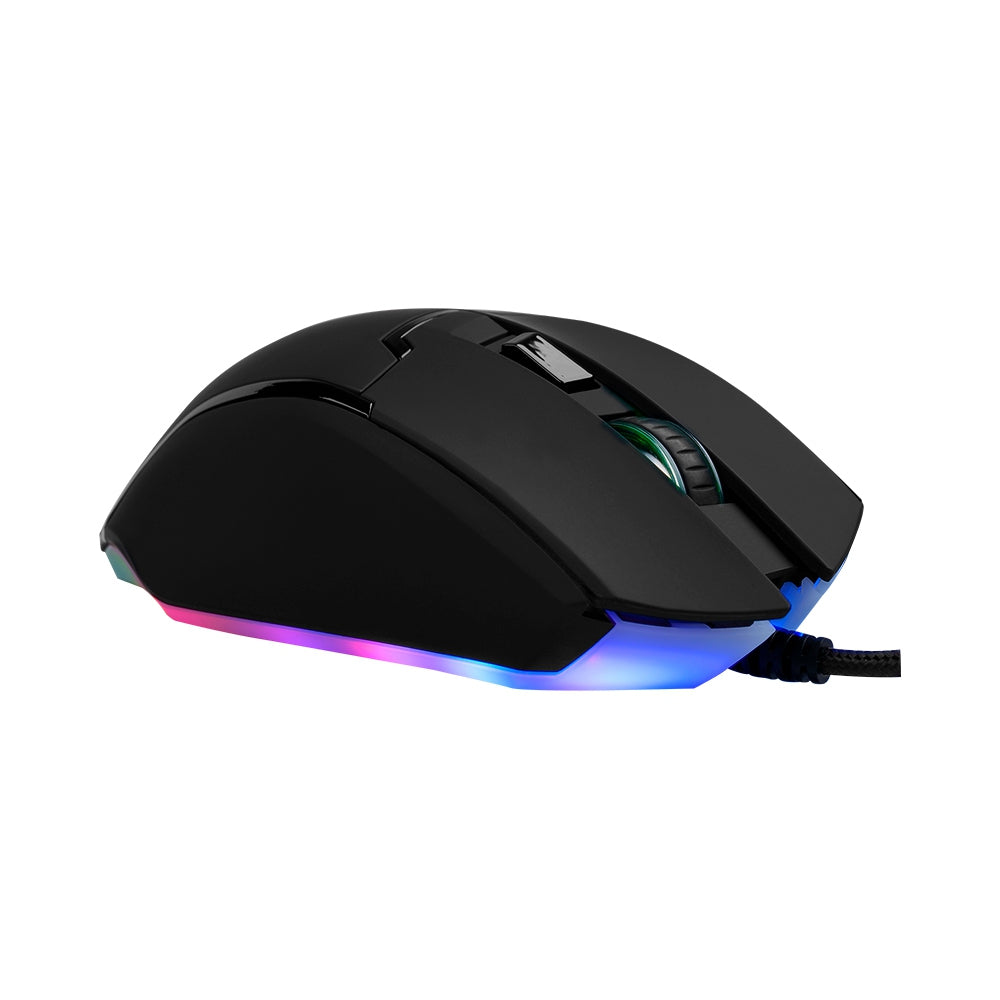 Mouse Start The Game Rgb Conf Sw Hasta 6,400 Dpis Usb Negro Mo-504