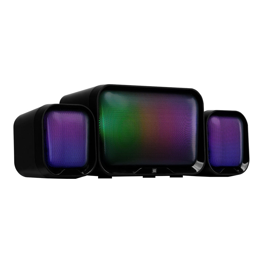 Bocinas Start The Game 2.1 Usb/3.5Mm 3W*2 + 10W Subwoofer Rgb Spk-255