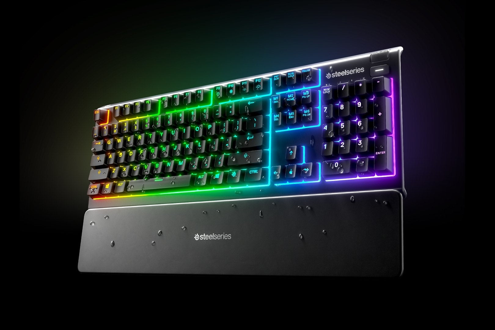 Teclado Steelseries 64795 Apex 3 Rgb Gaming. Iluminación De 10 Zonas. Ip32 Resistente Al Agua