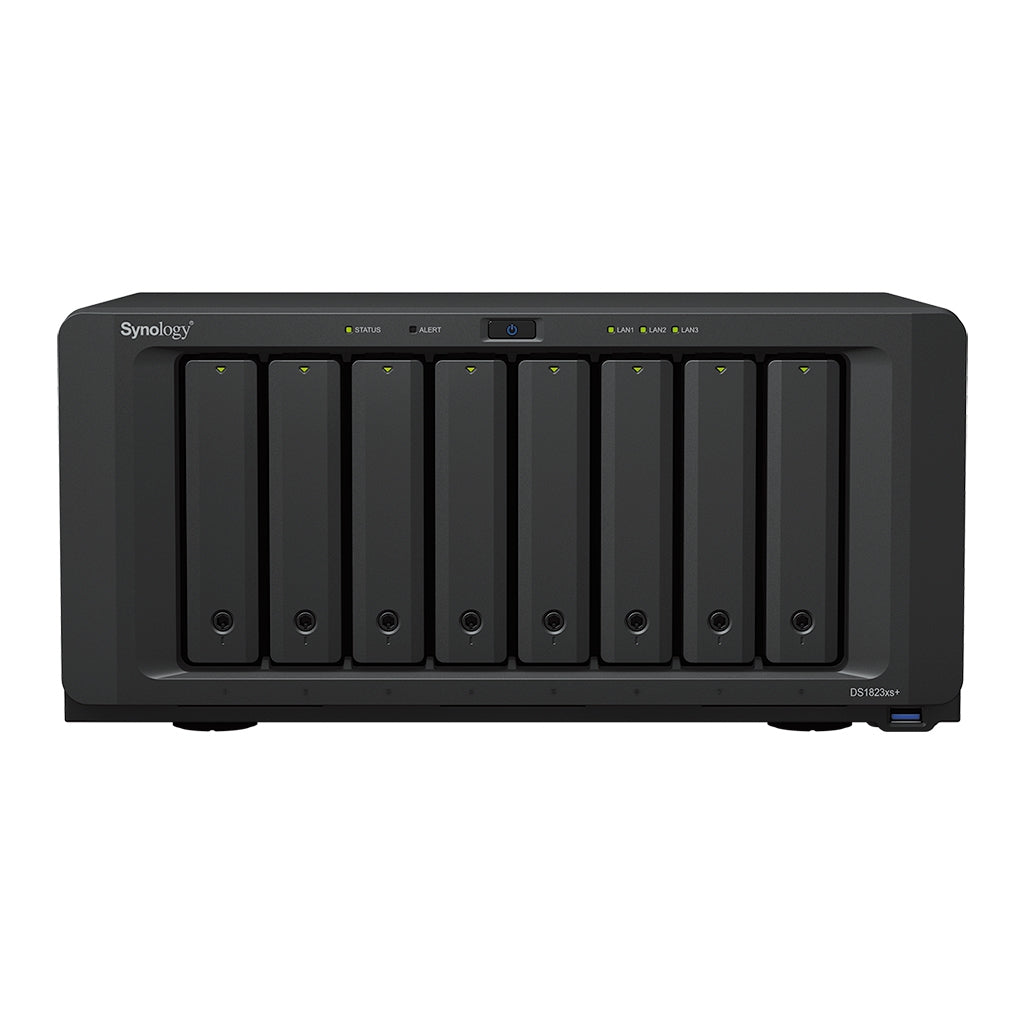 Nas Synology Ds1823Xs+ /8 Bahias Hasta 144 Tb /Nucleo Cuadruple 3.3 Ghz/8Gb Ddr4/  Lan 2 Gbe X2/ Lan 10Gbe X1/Usb 3.2 X3/ Hotswap/ Sin Discos Duros/ Amd Ryzen V1780B