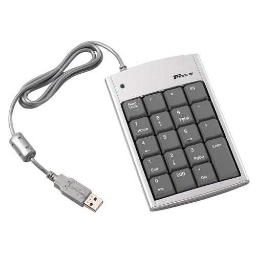 Teclado Numerico Alambrico Usb Hub 2Ptos Usb 2.0 Windows/Mac