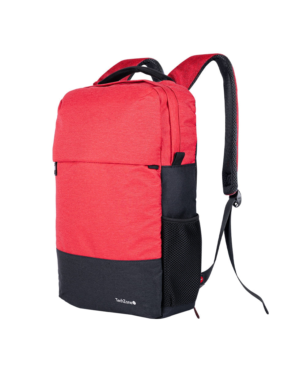 Mochilas Techzone Tz21Lbp07-N Backpack Strong Orange De 15.6 Pulgadas Múltiples Compartimientos Organizador Frontal Costuras Y Asas Reforzadas Garantía Limitada Por Vida