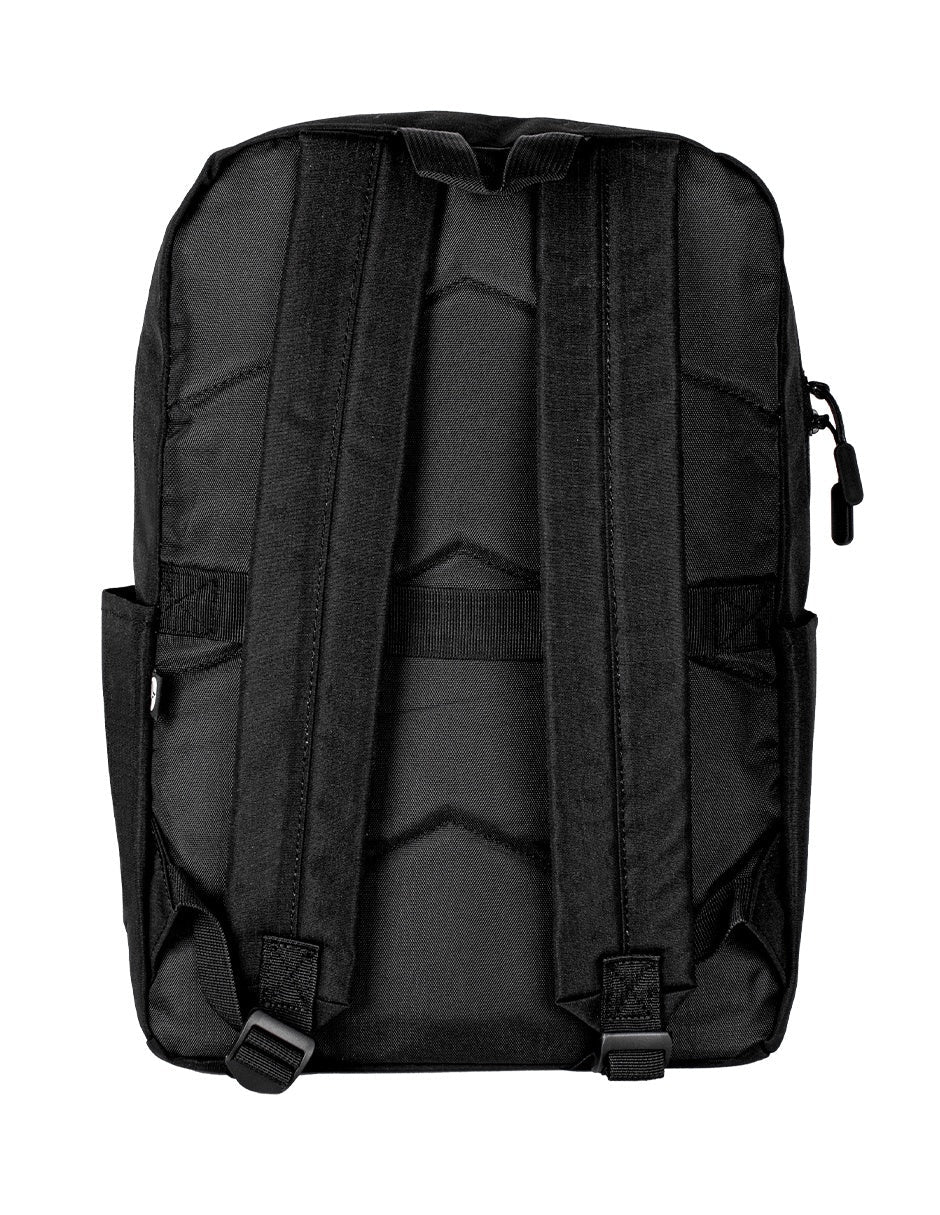 Mochila Techzone Tzlbp43015B-N Backpack Classic Black De 15.6 Pulgadas Múltiples Compartimientos Organizador Frontal Costuras Y Asas Reforzadas Garantía Limitada Por Vida