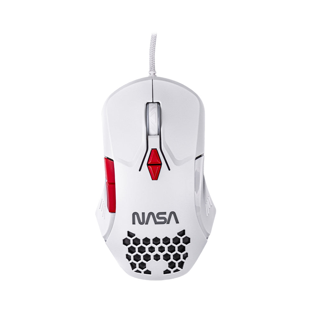 Mouse Gamer Alambrico Blanco Rgb Ns-Gm04 Nasa By Techzone