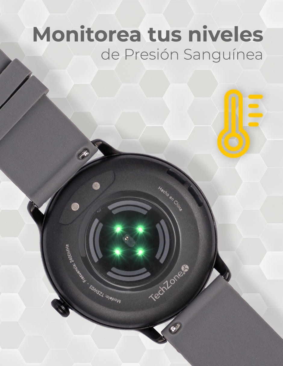 Smartwatch Techzone Tzsw03 Casual Contador De Pasos Alerta Mensajes Modo Deporte 1 Año Garantía.