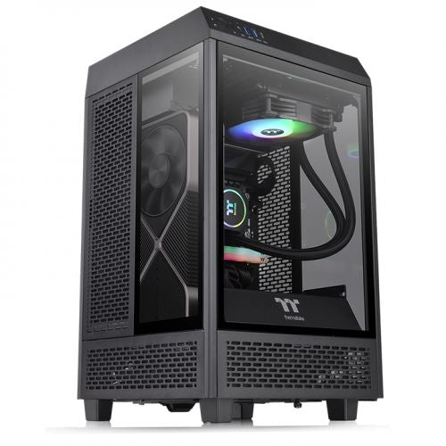 Gabinete Thermaltake Ca-1R3-00S1Wn-00 Tower 100 Black (Ca-1R3-00S1Wn-00) Color Negro Mini Torre Paneles De 4Mm Cristal Templado Soporta Tarjetas Madre Micro At