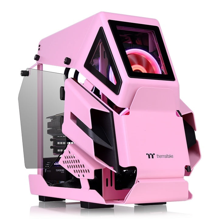 Gabinete Thermaltake Ca-1R4-00Sawn-00 Ah T200 Pink (Ca-1R4-00Sawn-00) Color Blanco Micro Torre Paneles De 4Mm Cristal Templado Soporta Tarjetas Madre Atx Y