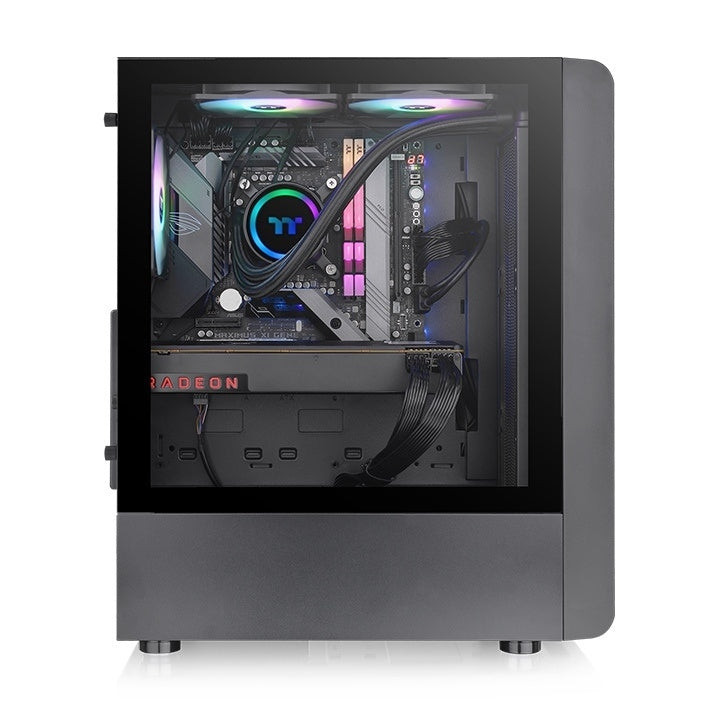 Gabinete Thermaltake Ca-1X2-00M1Wn-00 S200 Tg Argb (Ca-1X2-00M1Wn-00) Color Negro Media Torre