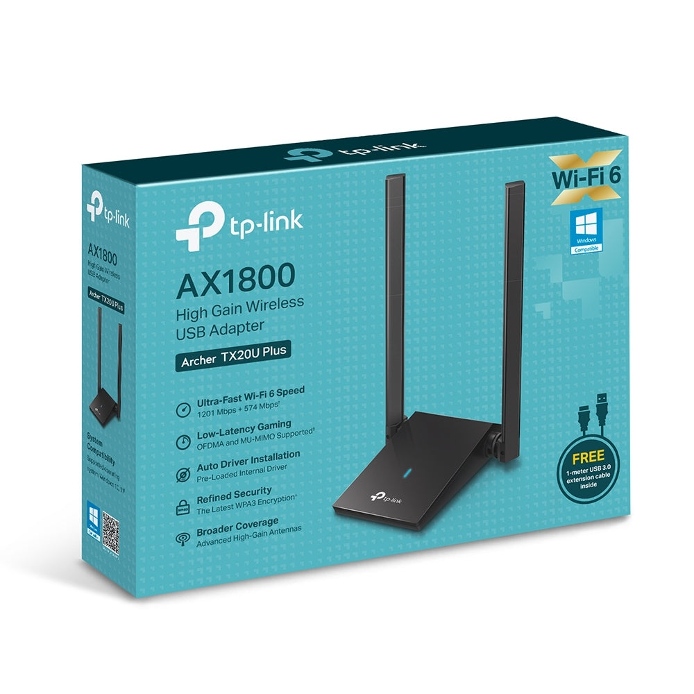 Adaptador Usb Tp-Link Tx20U Wifi6 Archer Plus Con Antenas Ax1800 Ofdma Y Mu-Mimo