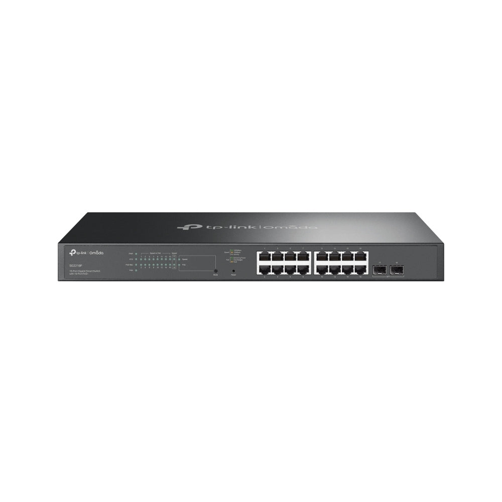 Switch | Tp-Link | Sg2218P | 16 Puertos Poe+ | 2 Puertos Sfp  Gigabit | Omada Sdn | Ipv6 | Montaje En Rack