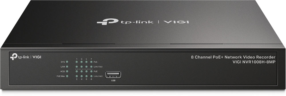 Nvr Tp-Link Vigi Nvr1008H-8Mp Nvr Vigi Poe De 8 Canales Poe Video H.265 Onvif Plug And Play Audio Bidireccional 8- Channel