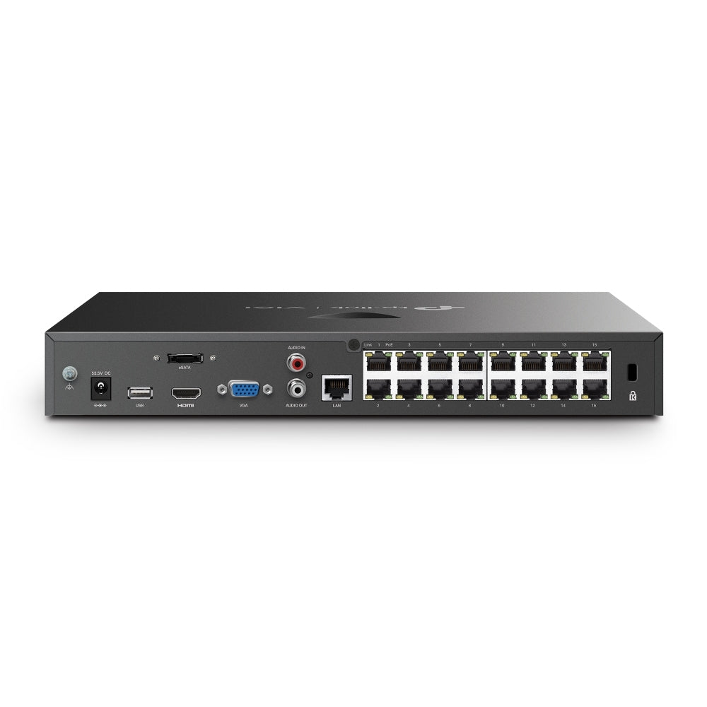 Nvr Tp-Link Vigi Vigi Nvr2016H-16P Poe 16 Canales Hdmi 4K 90 W Poe Budget H.265 Onvif Grabacion Continuan 24 / 7 Audio Bidireccional Supervision Remota