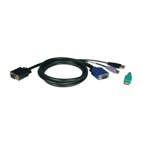 Juego De Cables Combinados Tripp-Lite P780-015 Usb/Ps2 Para Kvms Netcontroller Serie B040 Y B042 4.573 M (15 Pies)