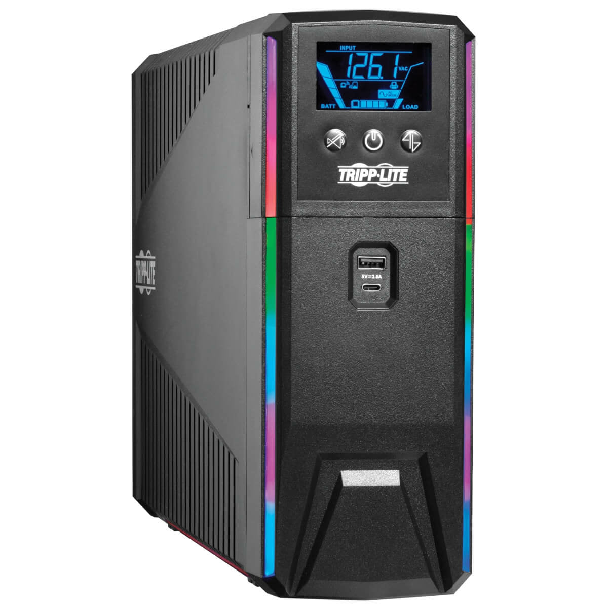 No Break Tripp Lite Smart1500Psglcd Equipo Gamer, Respaldo Por Batera Del Ups Para Juegos Con Onda Sinusoidal Pura De 1500Va 900W 120V - Lcd, Avr, Leds Rgb, Carga Usb, 3 Años