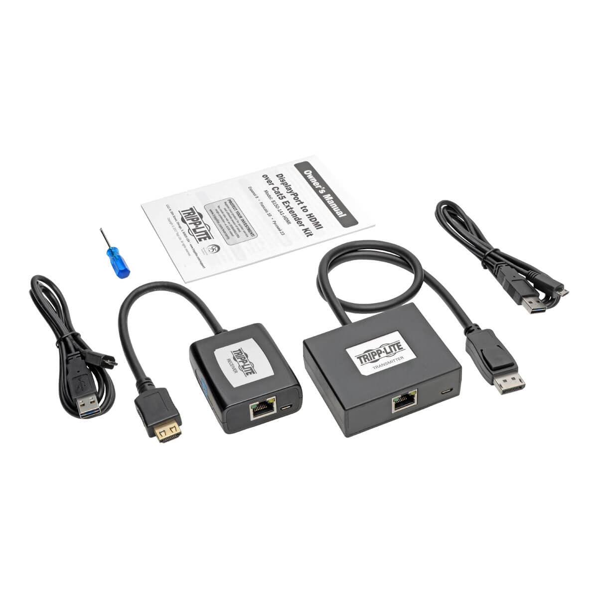 Juego Extensor Activo Dsplyprt Hdmi Cat5/6 Trnsmsr Rcptr 1080P 45M